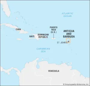 The islands were originally inhabited by semi-nomadic indigenous peoples, including the Ciboney, followed by Arawak and Carib communities that navigated the Antillean arc. Christopher Columbus sighted the islands in 1493 during his second voyage to the Americas, naming the main island after Santa María de la Antigua, a shrine in Seville, Spain. Following unsuccessful settlement attempts by the Spanish and French, the British successfully colonized Antigua in 1632 and Barbuda in 1685. Under British rule, the territory transformed into a lucrative sugarcane monoculture economy reliant on the labor of thousands of enslaved Africans. Due to its strategic location and sheltered harbors, such as Nelson's Dockyard, Antigua became the primary British naval base in the Caribbean. Slavery was legally abolished throughout the British Empire in 1834, though the emancipated population continued to face harsh economic conditions under the control of plantation owners. During the first half of the 20th century, labor unions and political movements emerged, driving demands for workers' rights, universal suffrage, and political autonomy. The nation achieved full internal self-government in 1967 and gained full independence from the United Kingdom on November 1, 1981. In subsequent decades, the national economy successfully transitioned from sugar agriculture into an international hub for luxury tourism, financial services, and recreational sailing.